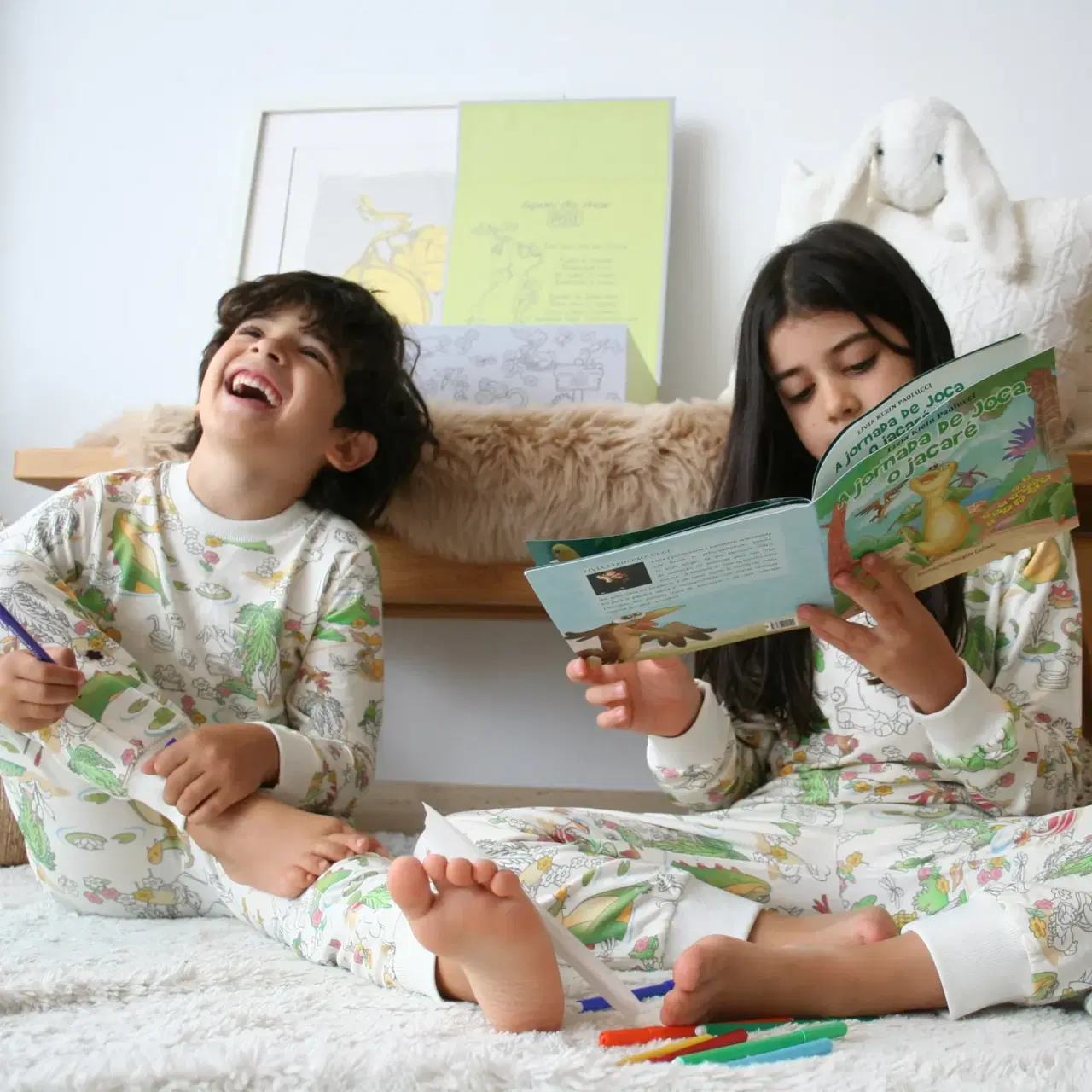 🎄 Kit Pijama para colorir Croco: o presente de Natal criativo que vai encantar as crianças